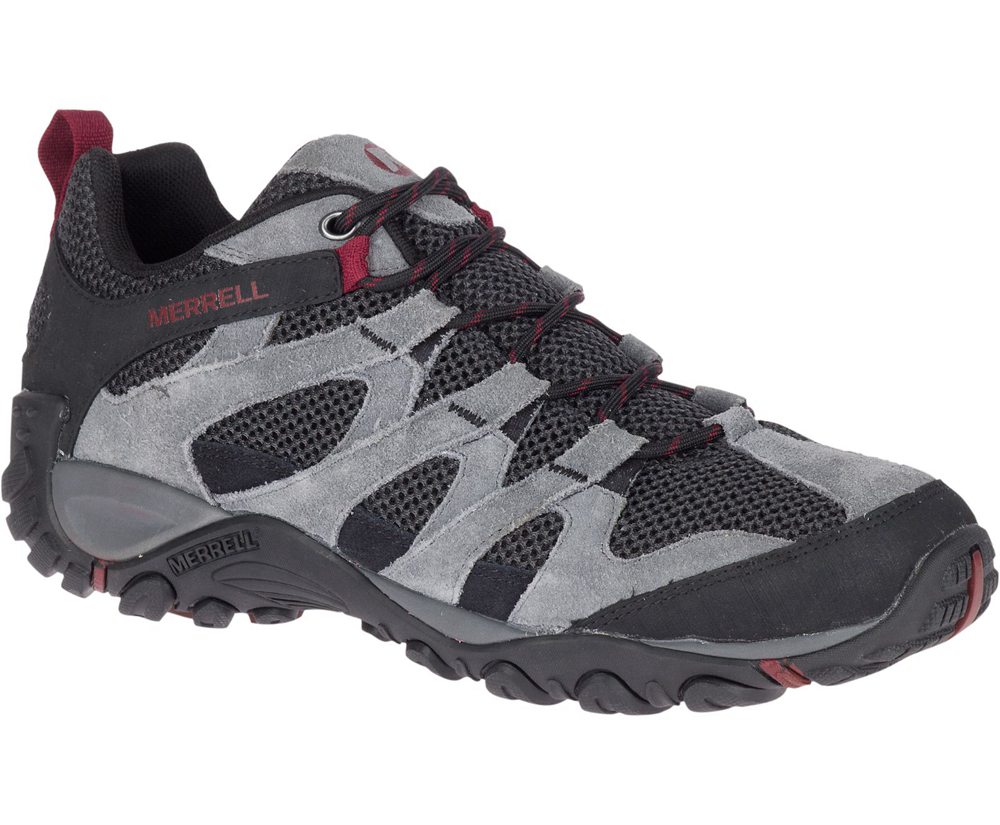Merrell Sneakers Grey/Black - Alverstone Wide Width - Mens 24CSQGEZJ